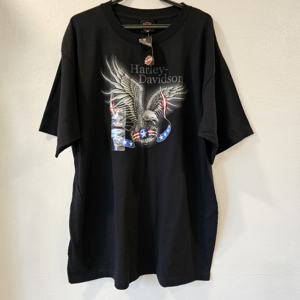 Harley-Davidson Chi-town American Flag Eagle T-shirt 2XL NWT